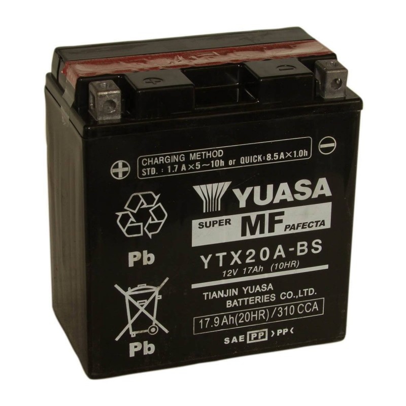 Batterie moto YUASA YTX20A-BS 12V 17AH