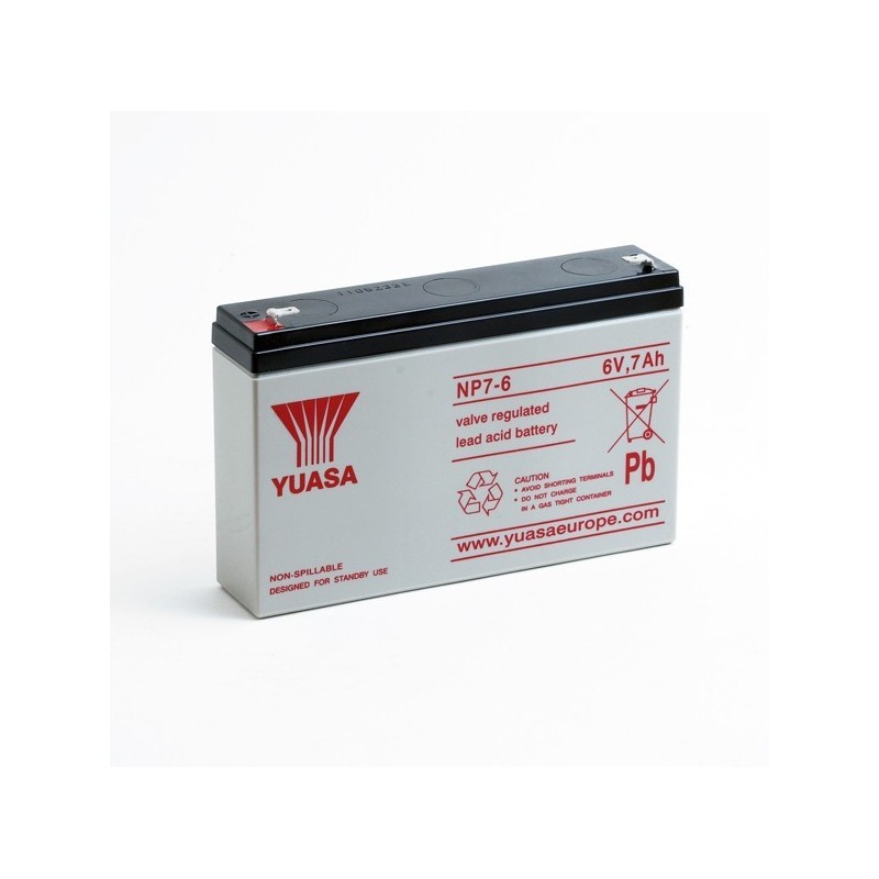 BATTERIE ETANCHE YUASA NP7-12 12V 7AH