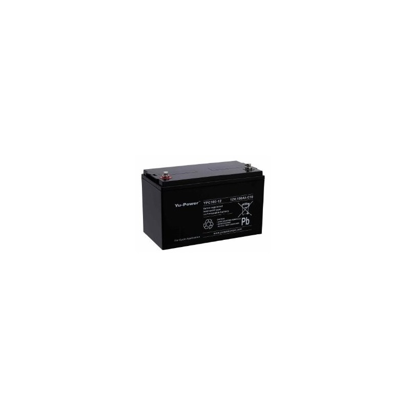 batterie decharge lente agm etanche yuasa ypc100-12 12 volts 100ah