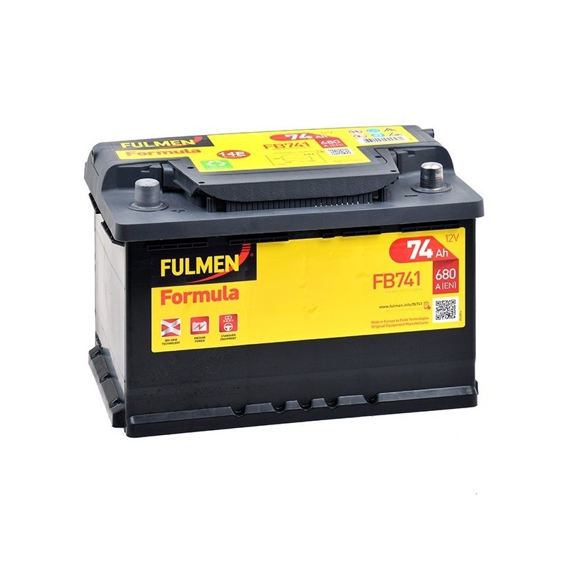 Batterie FULMEN FORMULA FB741 12V 74AH 680A - Batteries Auto