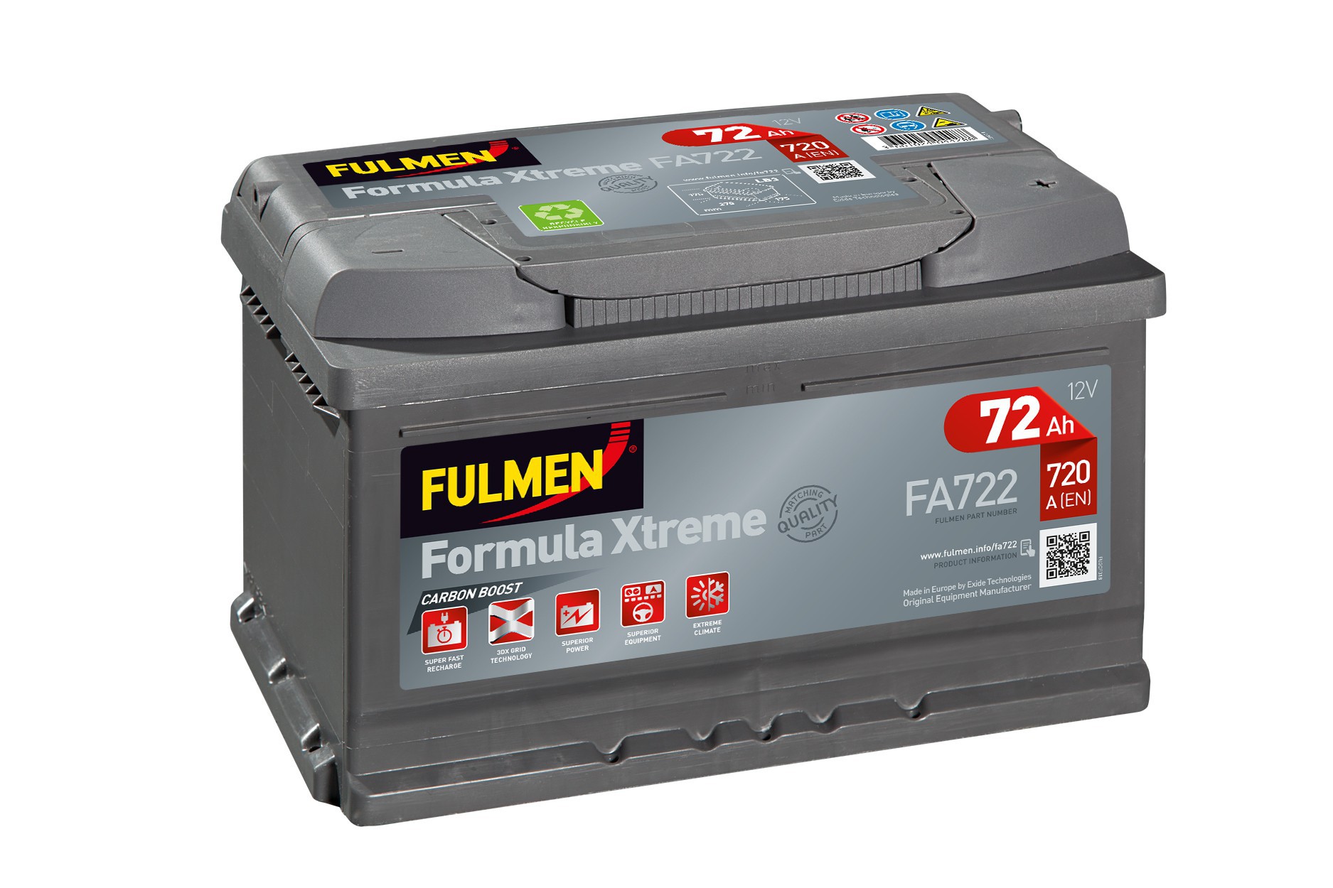 Batterie Fulmen Formula XTREME FA754 12V 75AH 630A