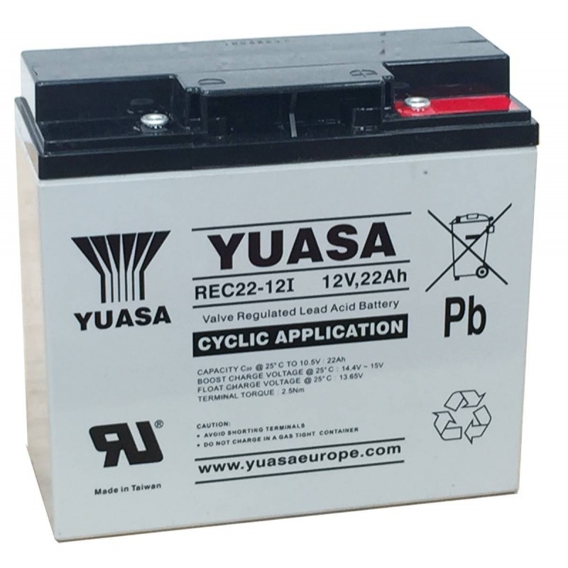 Batterie plomb étanche REC22-12 Yuasa 12v 22ah