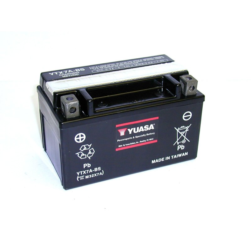 BATTERIE MOTO YUASA YTX7A 12V 6AH 105A