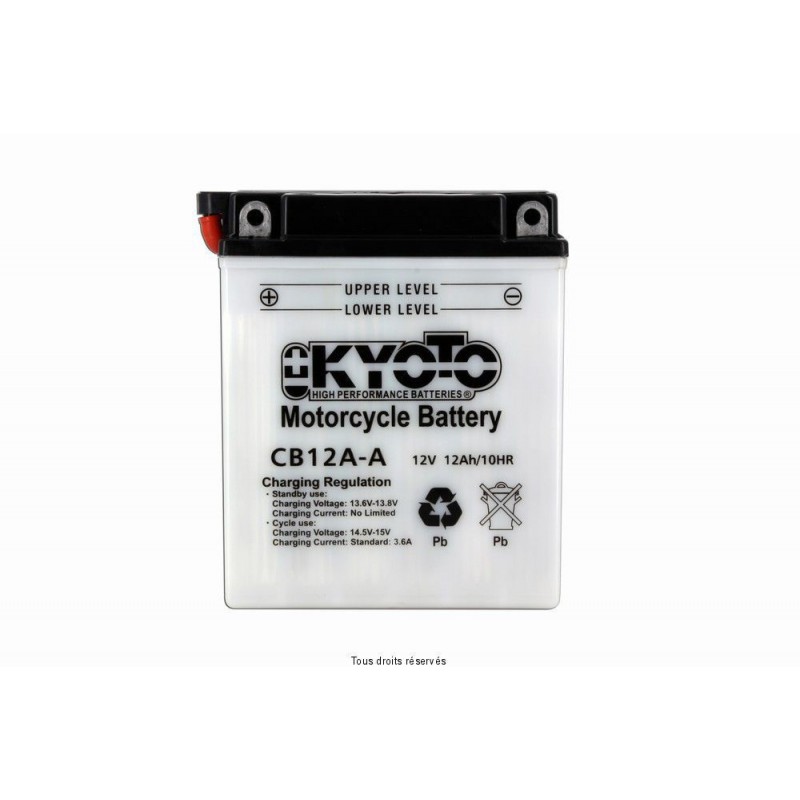 Batterie moto Kyoto YB12A-A 12V 12AH