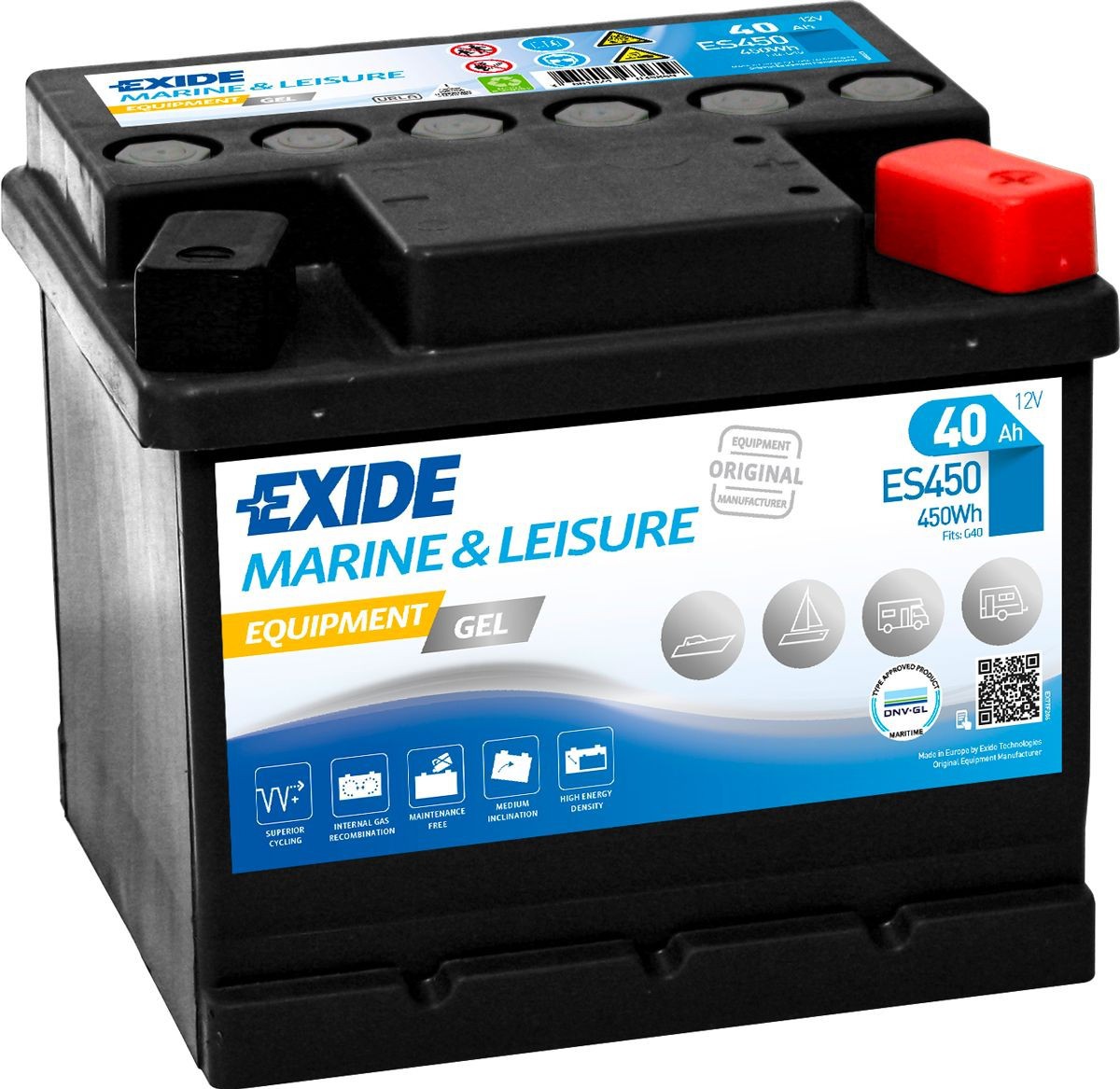 Batterie décharge lente EXIDE GEL ES950 12V 85AH