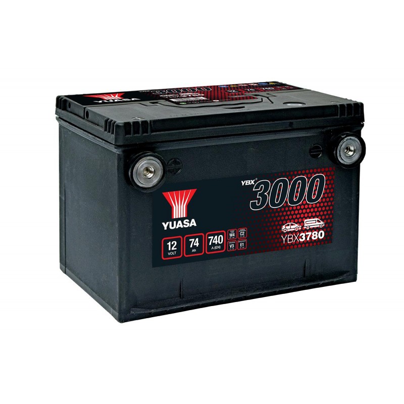 Batterie Bornes US Yuasa SMF YBX3780 12V 74AH 740A - L 260x l 183x