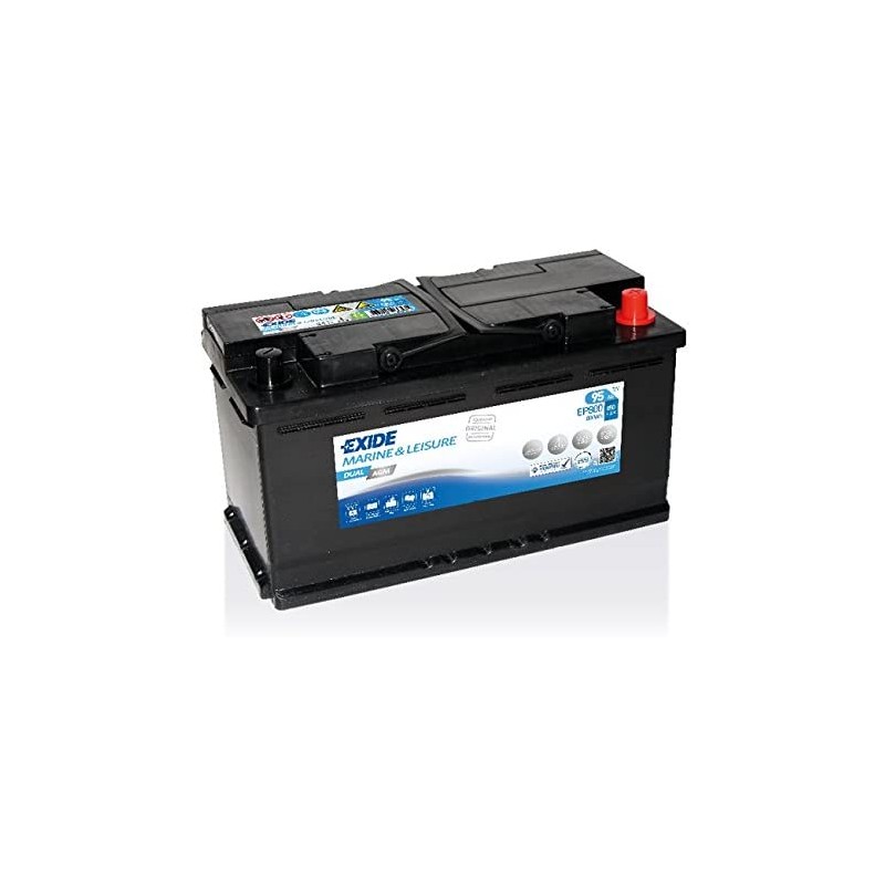 Batterie EXIDE Dual AGM EP800 12V 95AH 800A