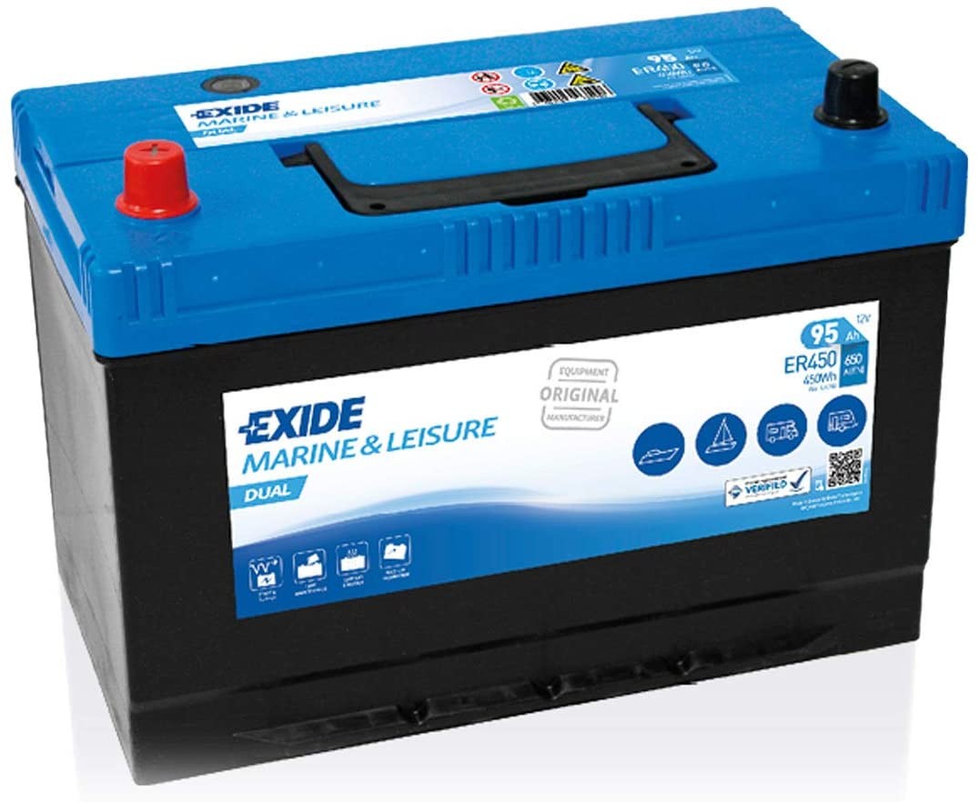 BATTERIE MARINE 12V DÉMARRAGE ET SERVITUDE DUAL DECHARGE LENTE 100 Ah pas  cher en vente sur stock