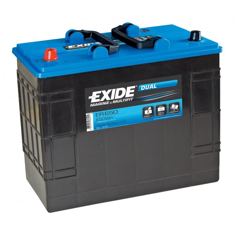 Batterie Exide Marine & Leisure Dual ER650 12V 142AH 850A