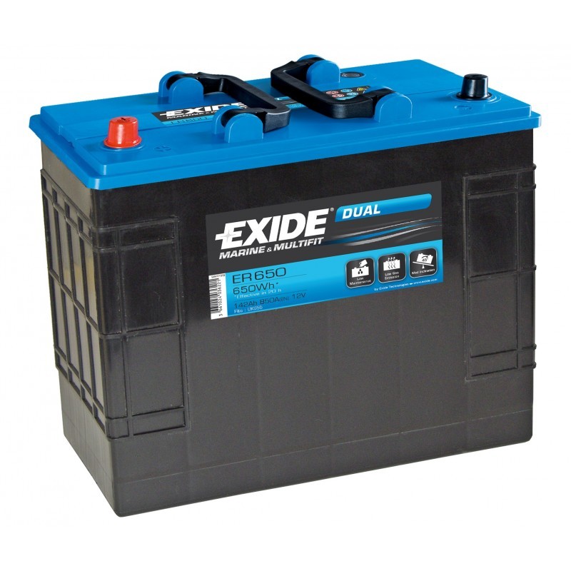 Batterie Exide Marine & Leisure Dual ER350 12V 80AH 510A