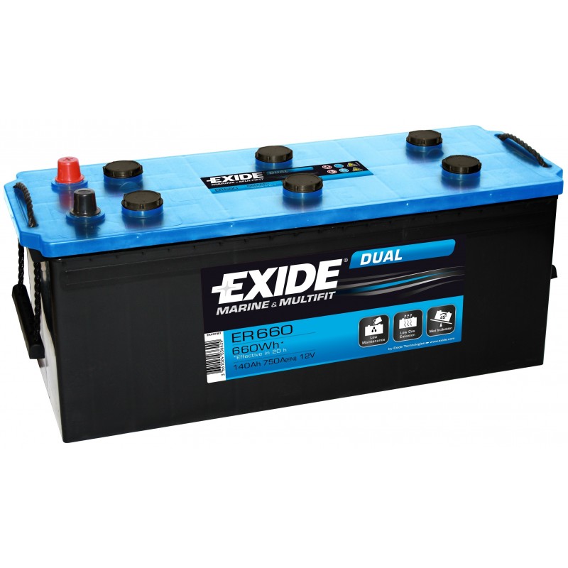 Batterie Exide Marine & Leisure Dual ER660 12V 140AH 760A
