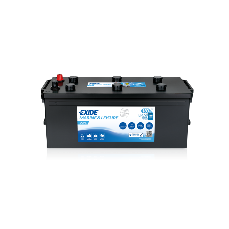 BATTERIE EXIDE DUAL MARINE DECHARGE LENTE 12V