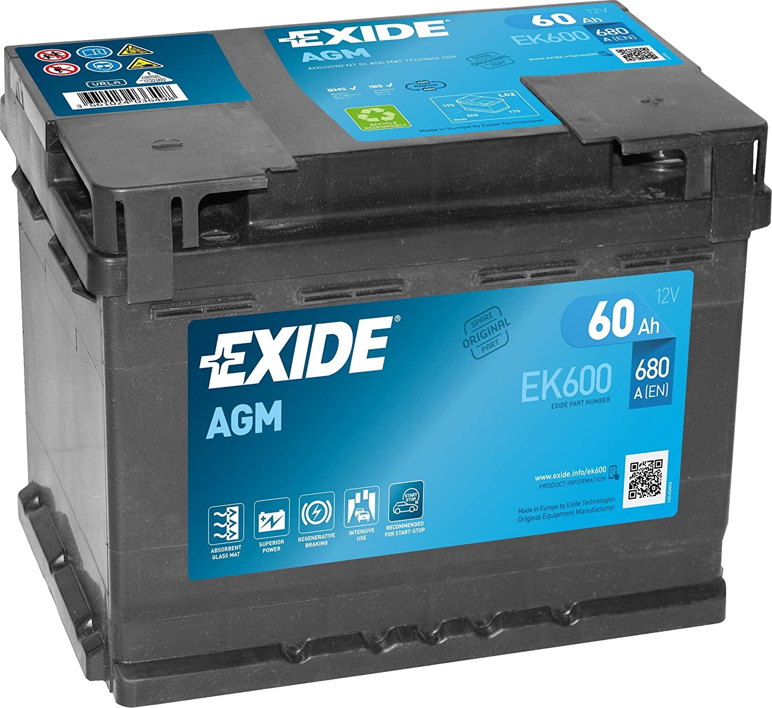 Batterie EXIDE AGM Start &...