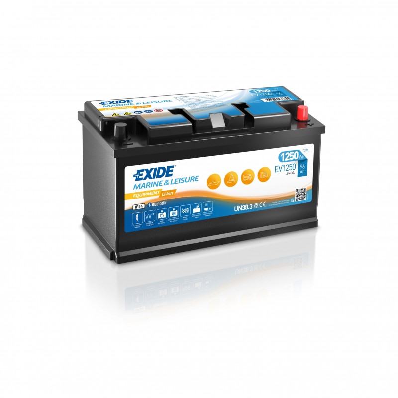 Batterie 12v 100ah LiFePO4 Exide EV1300, batterie décharge lente