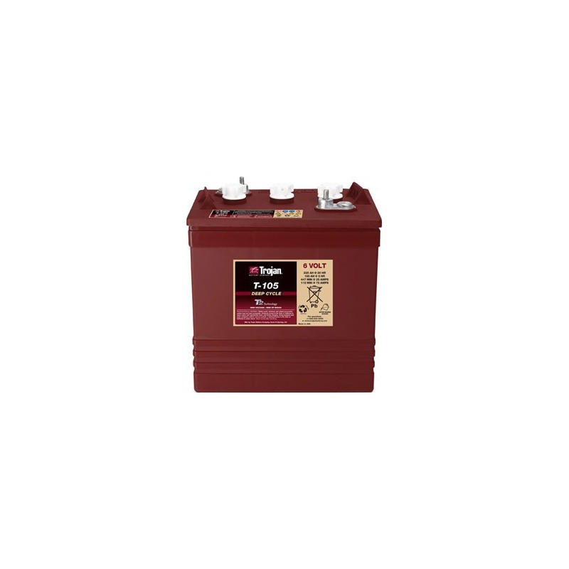 batterie traction deep-cycle trojan t105 plus 6 volts 225ah