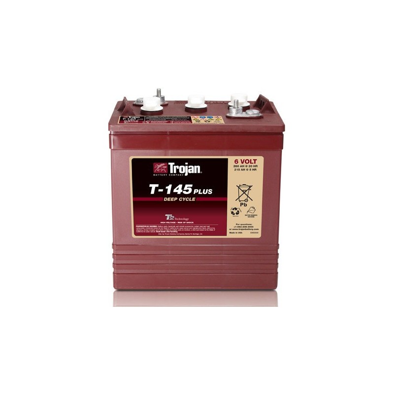 ▷ Trojan Motive T-145 Batterie Inondée à Décharge Profonde 6V 260Ah